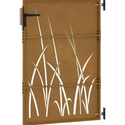 vidaXL Poort 85x125 cm grasontwerp cortenstaal