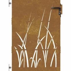 vidaXL Poort 85x125 cm grasontwerp cortenstaal