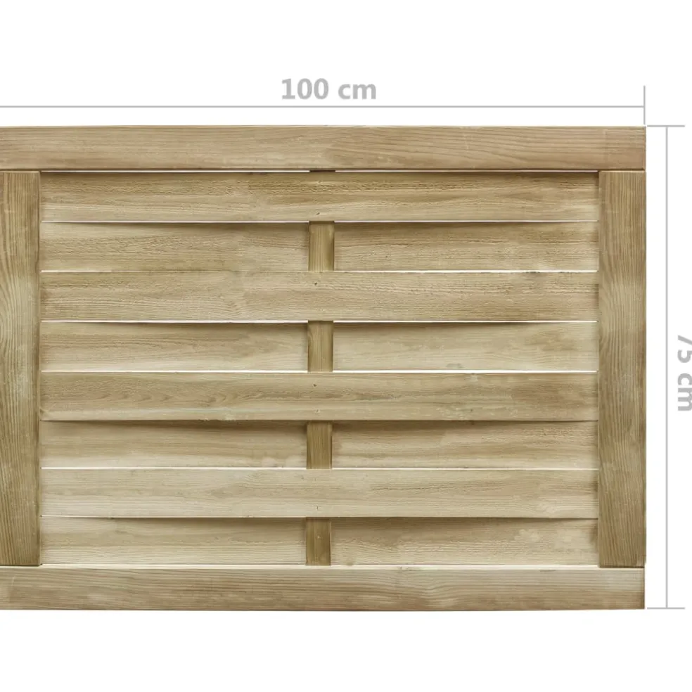 vidaXL Poort 100x75 cm groen geïmpregneerd grenenhout