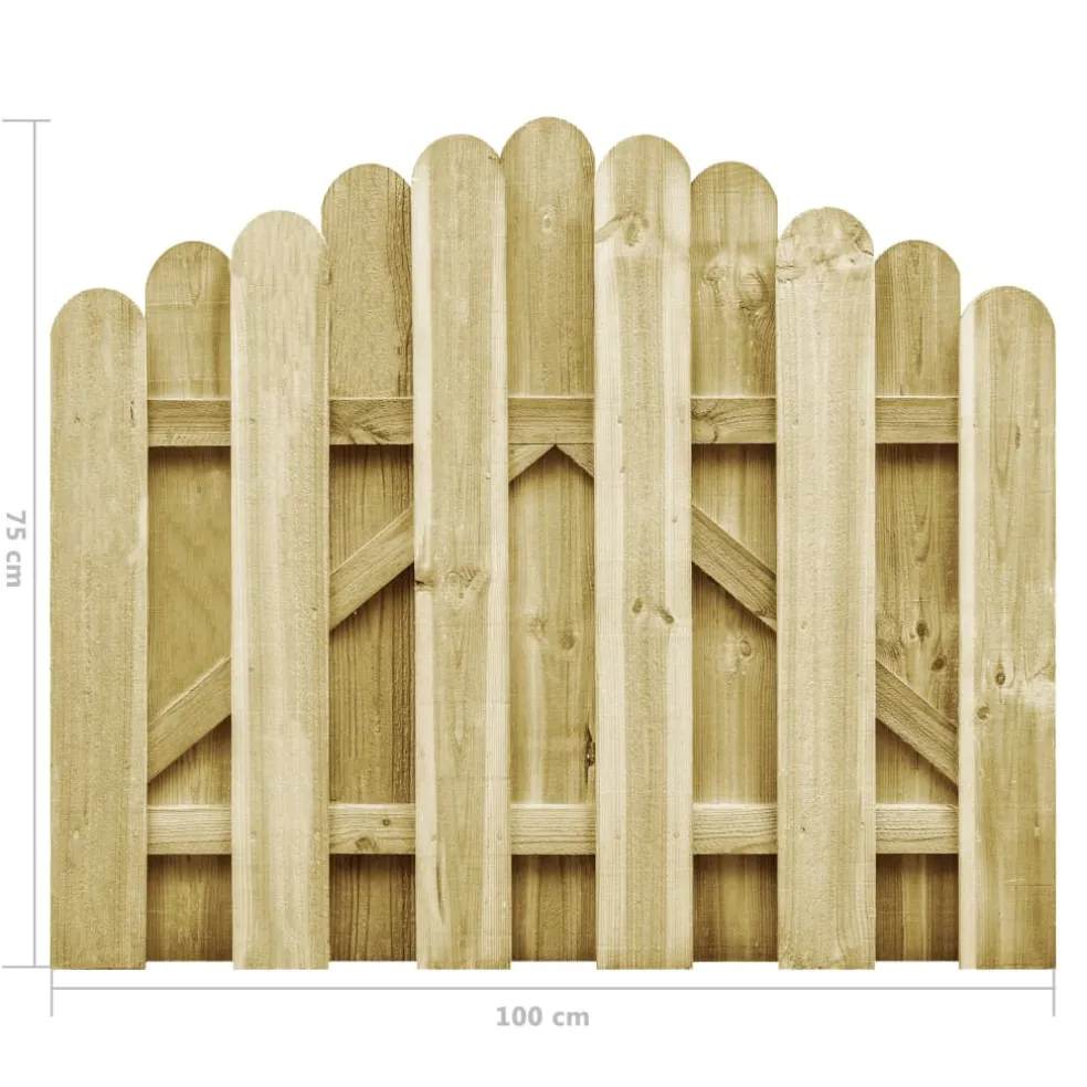 vidaXL Poort 100x75 cm groen geïmpregneerd grenenhout