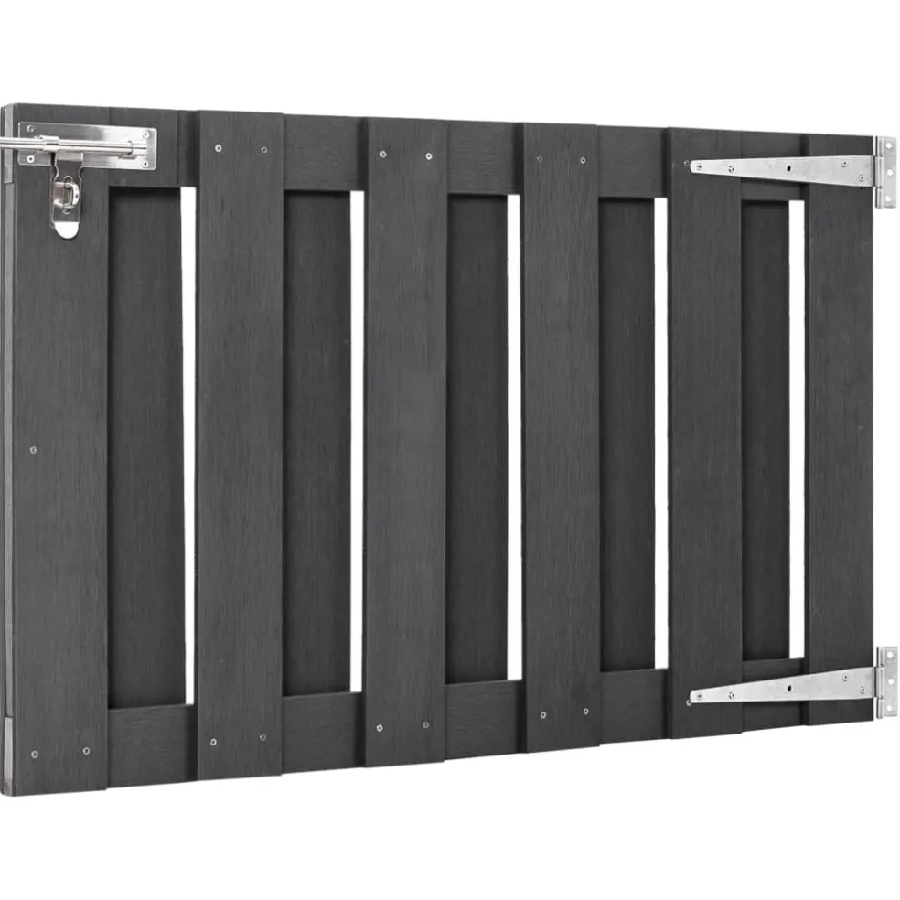vidaXL Poort 100x60 cm HKC grijs