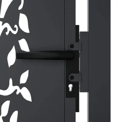 vidaXL Poort 100x75 cm met boomontwerp staal antracietkleurig