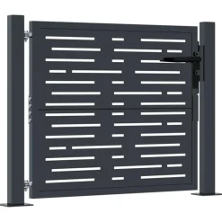 vidaXL Poort 100x75 cm met vierkantontwerp staal antracietkleurig