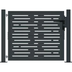 vidaXL Poort 100x75 cm met vierkantontwerp staal antracietkleurig