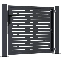 vidaXL Poort 100x75 cm met vierkantontwerp staal antracietkleurig