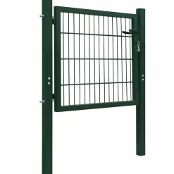 vidaXL Poort 100x100 cm staal groen