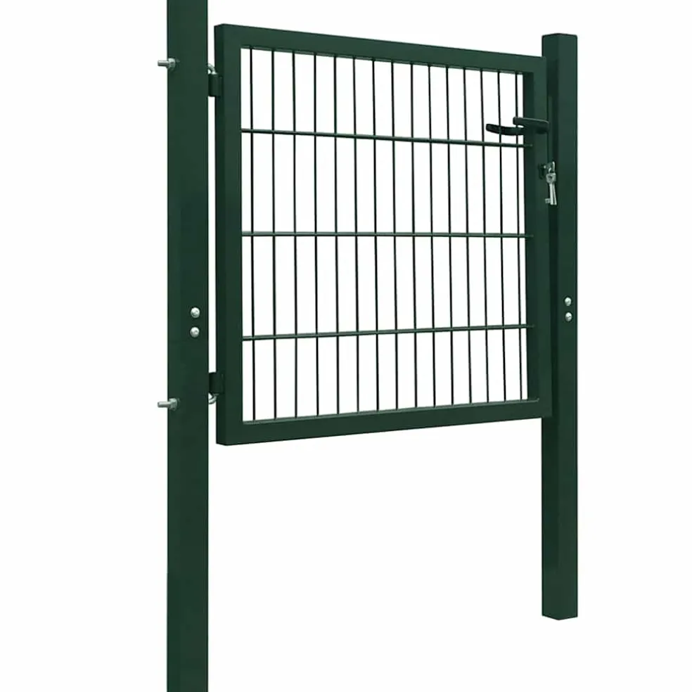 vidaXL Poort 100x100 cm staal groen
