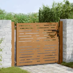 vidaXL Poort 100x75 cm vierkant cortenstaal