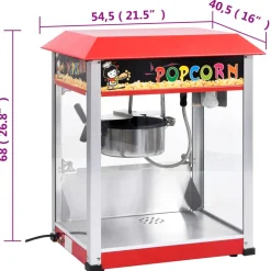 vidaXL Popcornmaker met teflonpan 1400 W