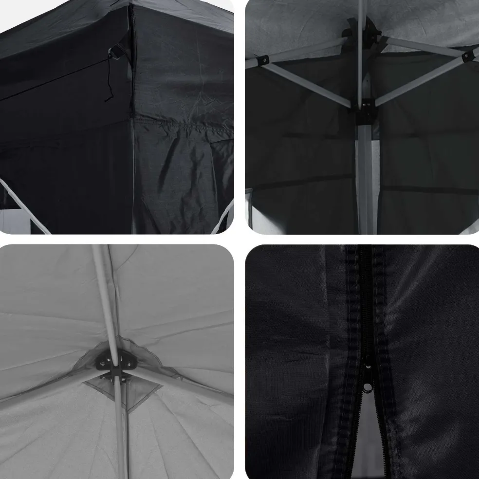 vidaXL Pop-up partytent 575 x 288 x 245 cm Antraciet Oxford Stof