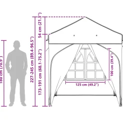 vidaXL Pop-up partytent 192 x 192 x 245 cm Antraciet