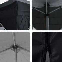 vidaXL Pop-up partytent 192 x 192 x 245 cm Antraciet