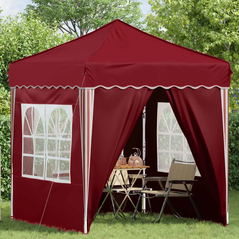vidaXL Pop-up partytent 195 x 195 x 245 cm Bordeauxrood Oxford Stof
