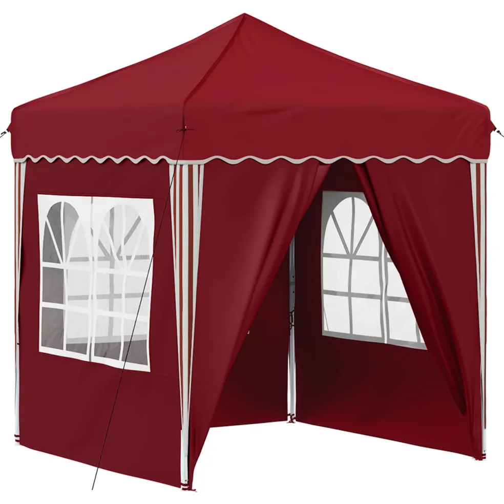 vidaXL Pop-up partytent 195 x 195 x 245 cm Bordeauxrood Oxford Stof