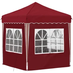 vidaXL Pop-up partytent 195 x 195 x 245 cm Bordeauxrood Oxford Stof
