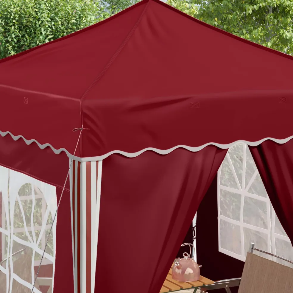 vidaXL Pop-up partytent 195 x 195 x 245 cm Bordeauxrood Oxford Stof