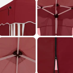 vidaXL Pop-up partytent 195 x 195 x 245 cm Bordeauxrood Oxford Stof