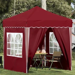 vidaXL Pop-up partytent 195 x 195 x 245 cm Bordeauxrood Oxford Stof