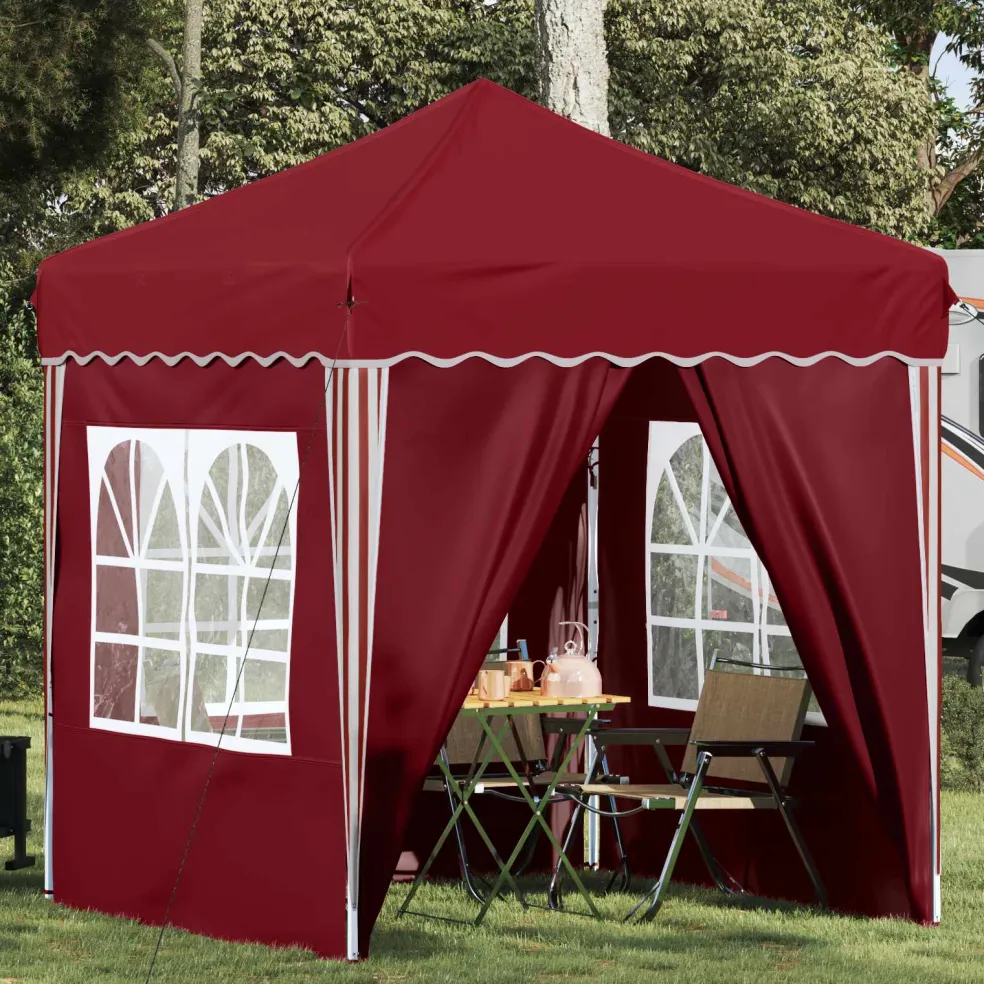 vidaXL Pop-up partytent 195 x 195 x 245 cm Bordeauxrood Oxford Stof