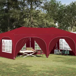 vidaXL Pop-up partytent 575 x 288 x 245 cm Bordeauxrood Oxford Stof