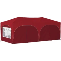 vidaXL Pop-up partytent 575 x 288 x 245 cm Bordeauxrood Oxford Stof
