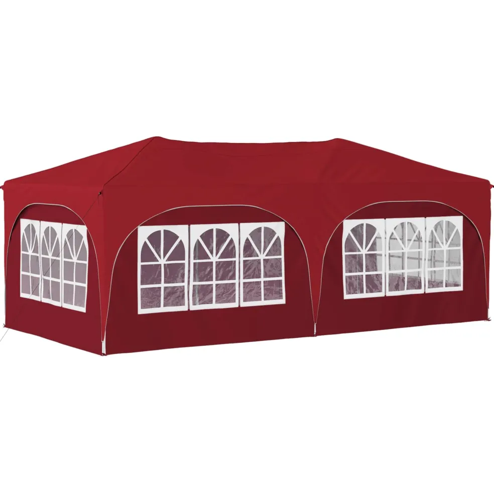 vidaXL Pop-up partytent 575 x 288 x 245 cm Bordeauxrood Oxford Stof