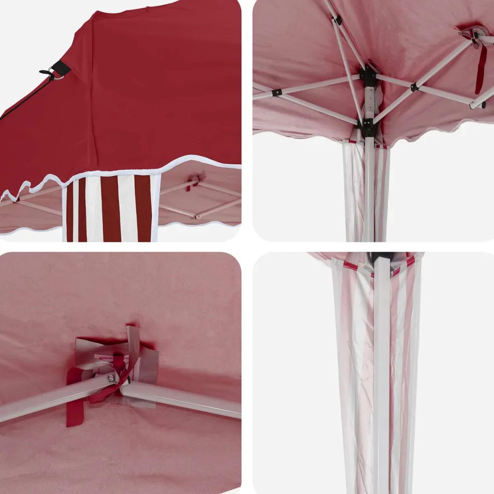 vidaXL Pop-up partytent 288 x 288 x 245 cm Bordeauxrood Oxford Stof