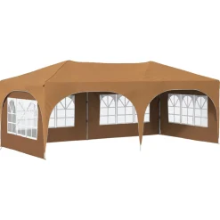 vidaXL Pop-up partytent 575 x 288 x 245 cm Beige Oxford Stof