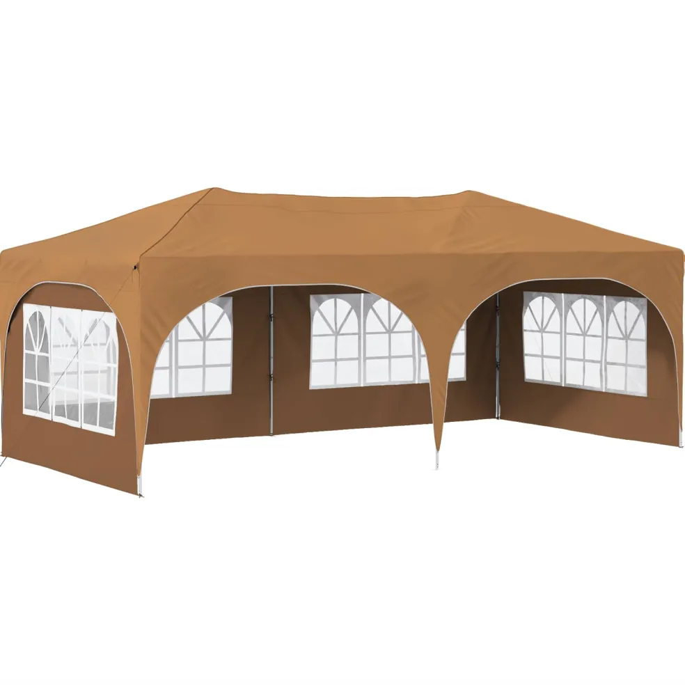 vidaXL Pop-up partytent 575 x 288 x 245 cm Beige Oxford Stof