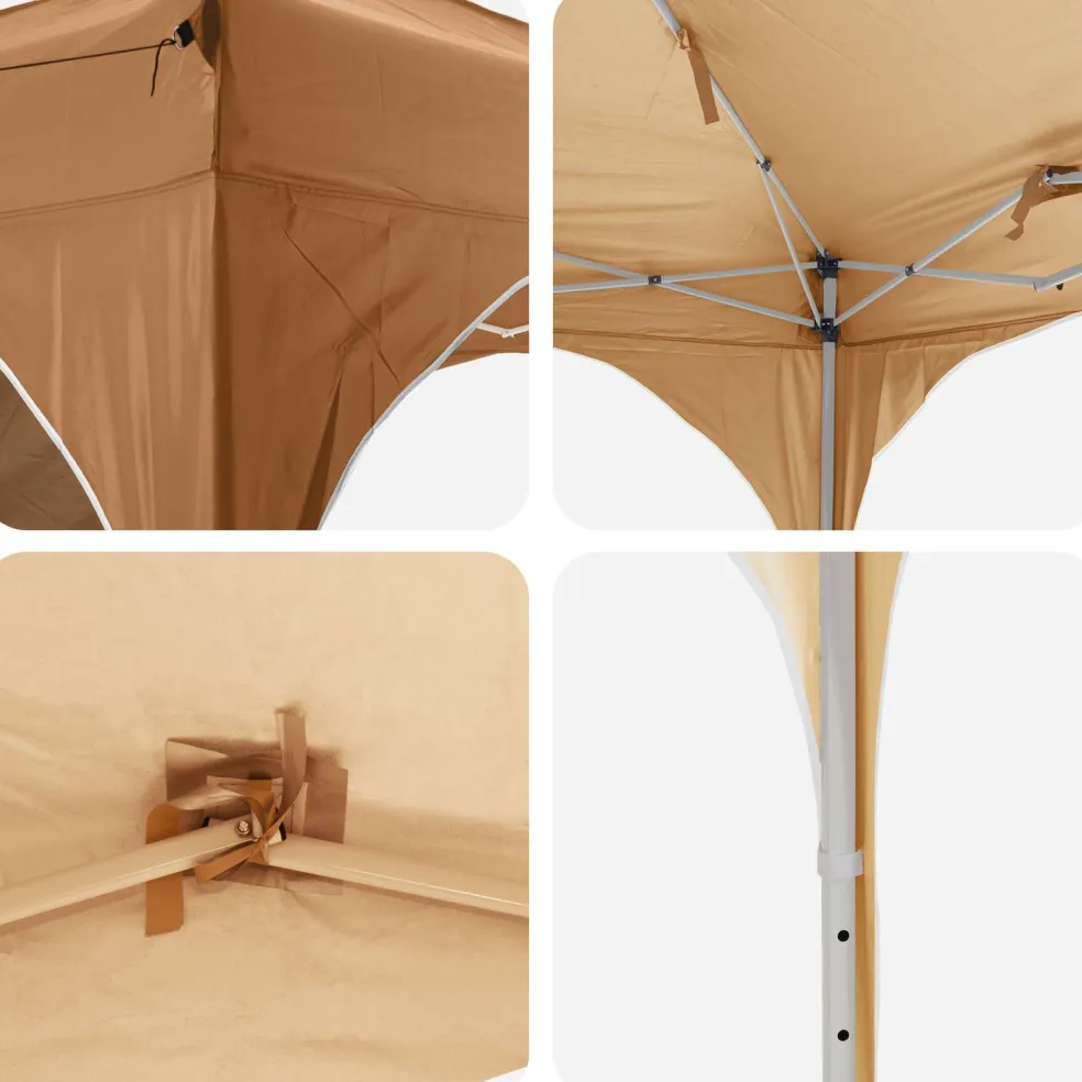vidaXL Pop-up partytent 575 x 288 x 245 cm Beige Oxford Stof