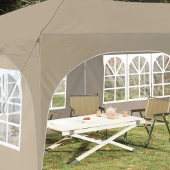 vidaXL Pop-up partytent 575 x 288 x 245 cm Crèmekleurig Oxford Stof