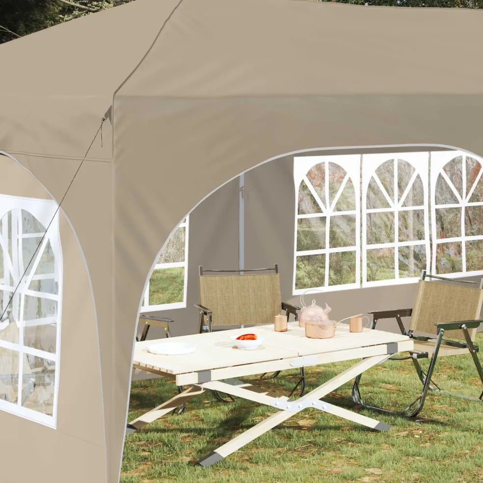 vidaXL Pop-up partytent 575 x 288 x 245 cm Crèmekleurig Oxford Stof