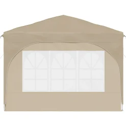vidaXL Pop-up partytent 290 x 290 x 245 cm Crèmekleurig