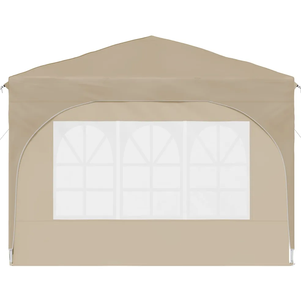 vidaXL Pop-up partytent 290 x 290 x 245 cm Crèmekleurig