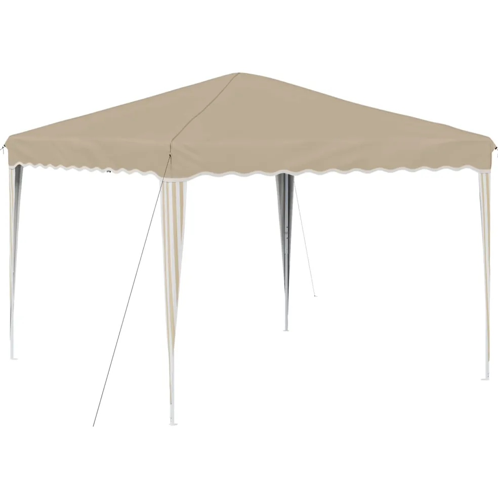 vidaXL Pop-up partytent 288 x 288 x 245 cm Crèmekleurig Oxford Stof