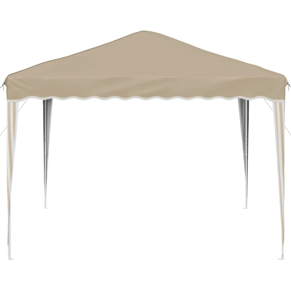 vidaXL Pop-up partytent 288 x 288 x 245 cm Crèmekleurig Oxford Stof