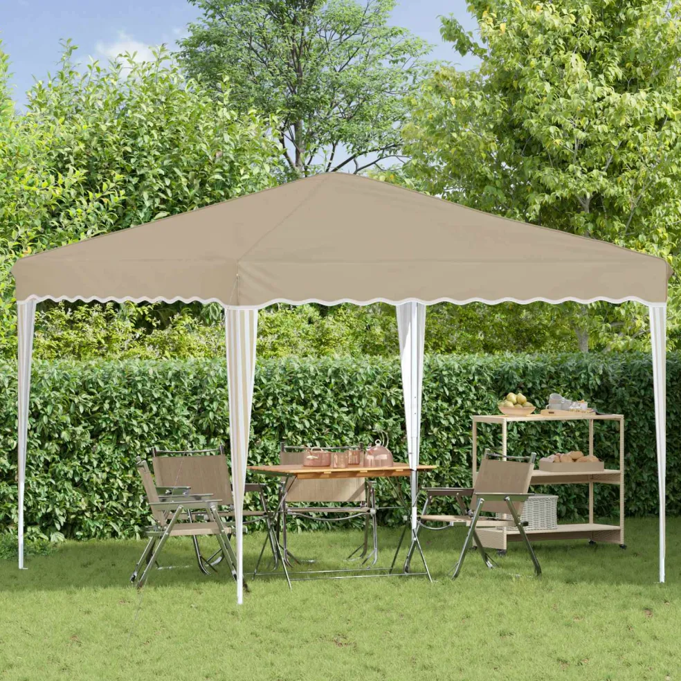 vidaXL Pop-up partytent 288 x 288 x 245 cm Crèmekleurig Oxford Stof