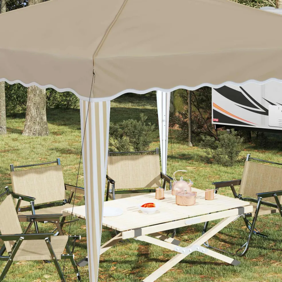 vidaXL Pop-up partytent 288 x 288 x 245 cm Crèmekleurig Oxford Stof