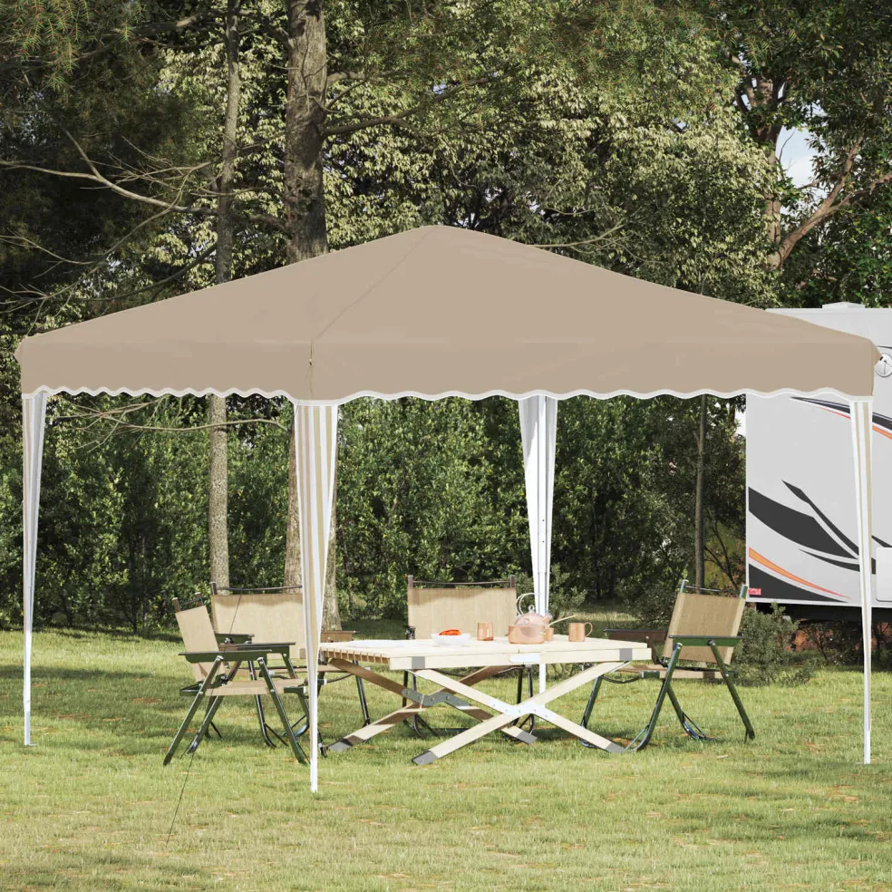 vidaXL Pop-up partytent 288 x 288 x 245 cm Crèmekleurig Oxford Stof