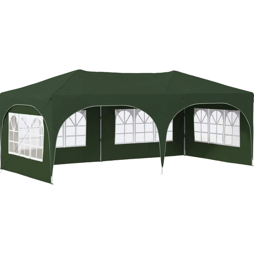 vidaXL Pop-up partytent 575 x 288 x 245 cm Groen Oxford Stof