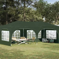 vidaXL Pop-up partytent 575 x 288 x 245 cm Groen Oxford Stof