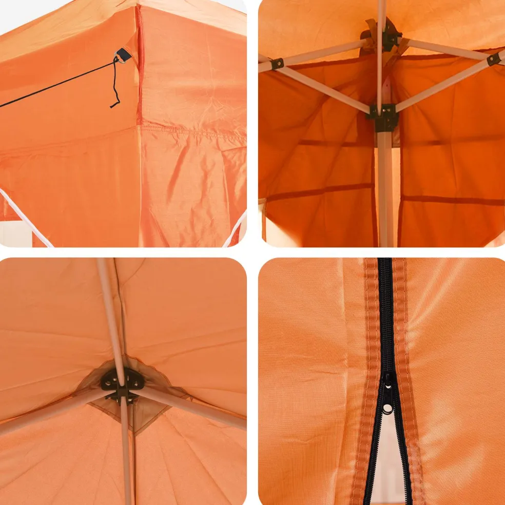 vidaXL Pop-up partytent 575 x 288 x 245 cm Oranje Oxford Stof