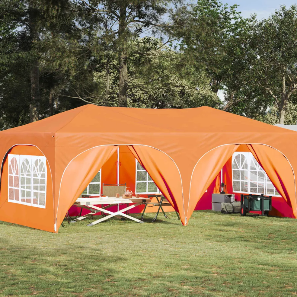 vidaXL Pop-up partytent 575 x 288 x 245 cm Oranje Oxford Stof