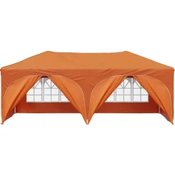 vidaXL Pop-up partytent 575 x 288 x 245 cm Oranje Oxford Stof