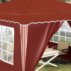vidaXL Pop-up partytent 288 x 288 x 245 cm Terracotta Oxford Stof