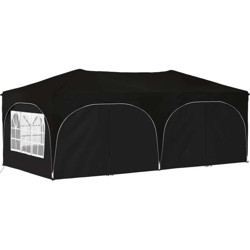 vidaXL Pop-up partytent 575 x 288 x 245 cm Zwart Oxford Stof