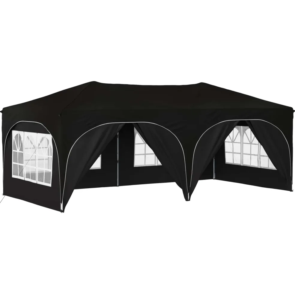 vidaXL Pop-up partytent 575 x 288 x 245 cm Zwart Oxford Stof
