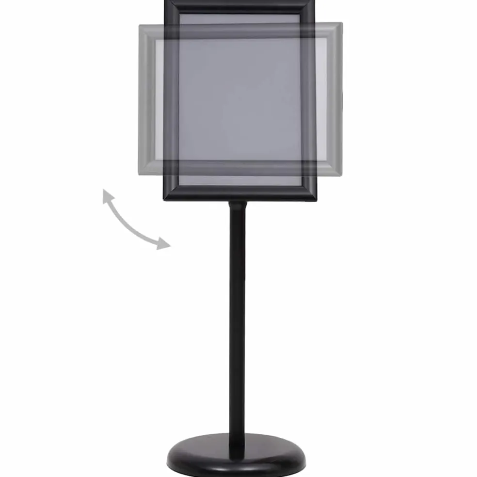 vidaXL Posterstandaard A3 aluminiumlegering zwart