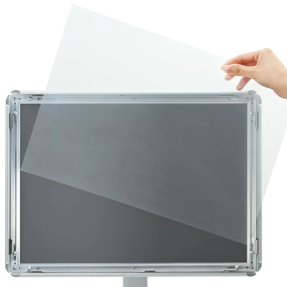 vidaXL Posterstandaard met voet 32,5 x 27 x 126 cm Gietijzer zilver