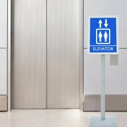 vidaXL Posterstandaard met voet 32,5 x 27 x 126 cm Gietijzer zilver